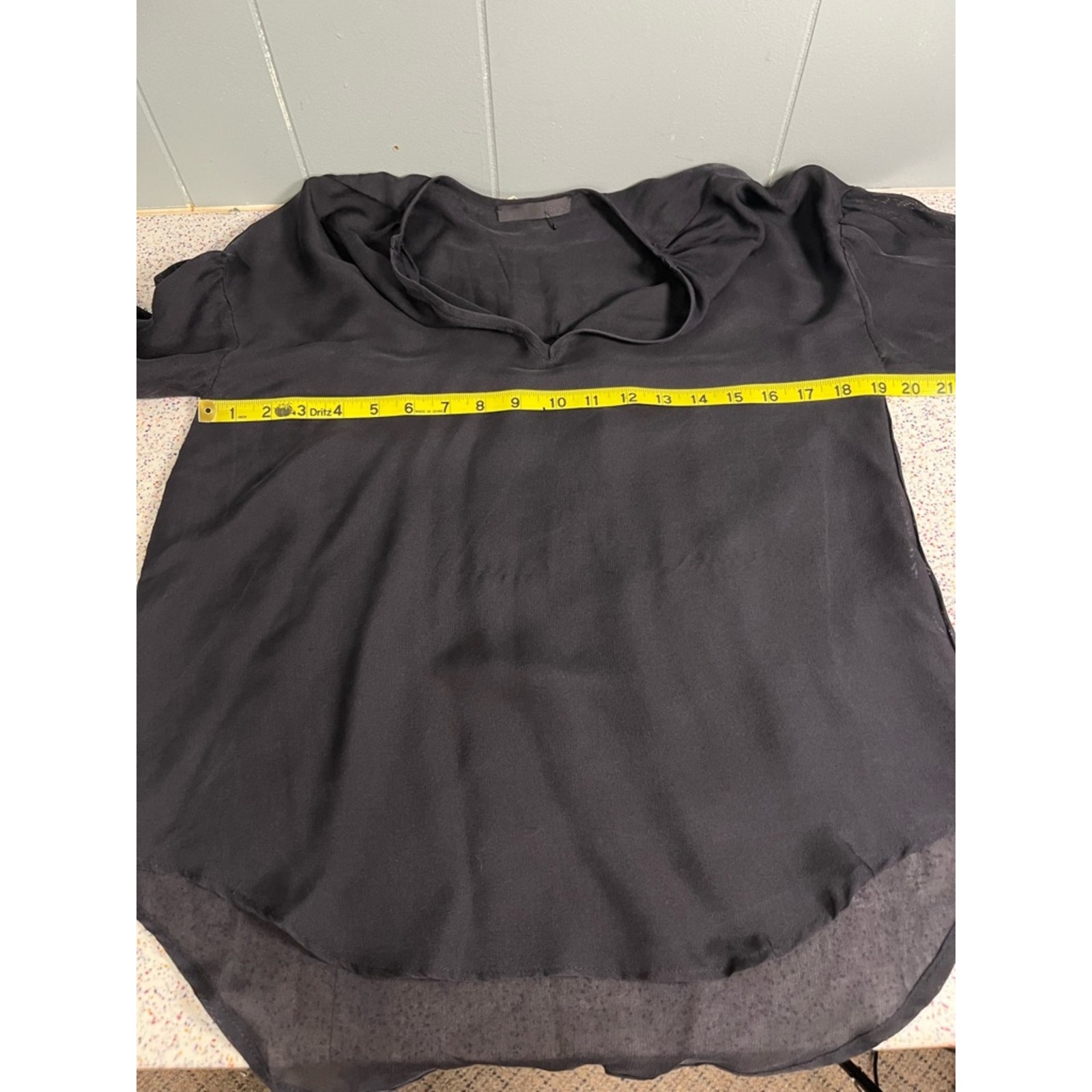 Kes 100% Silk Long Sleeve Black Top Women’s Size Xs Whimsy Corporate Goth — image 5 of 7